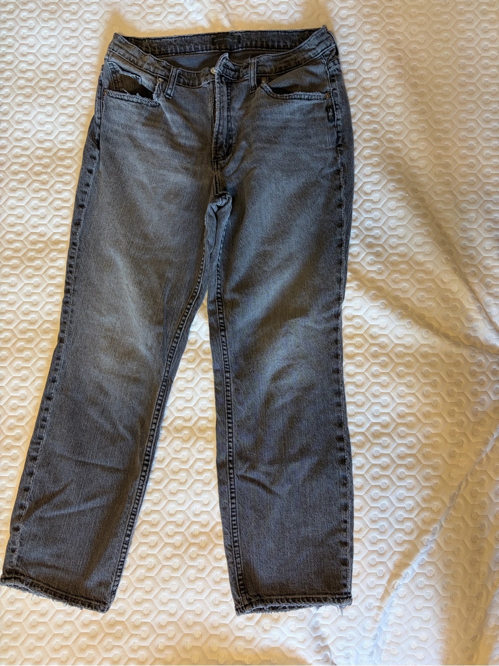 Silver Jeans Co Frisco Straight Jeans W31 L28 Charcoal